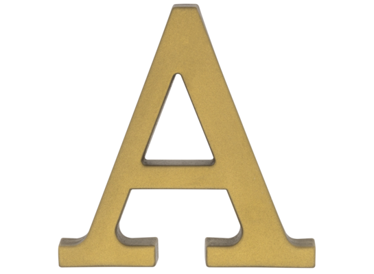 Litera plastikowa "A" złota 90 mm