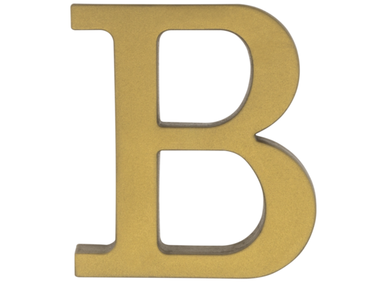 Litera plastikowa "B" złota 90 mm