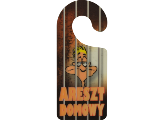Oznaczenie "Areszt domowy" 8 x 19 zawieszka