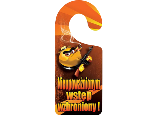 Oznaczenie "Nieupoważnionym wstęp wzbroniony!" 8 x 19 zawieszka