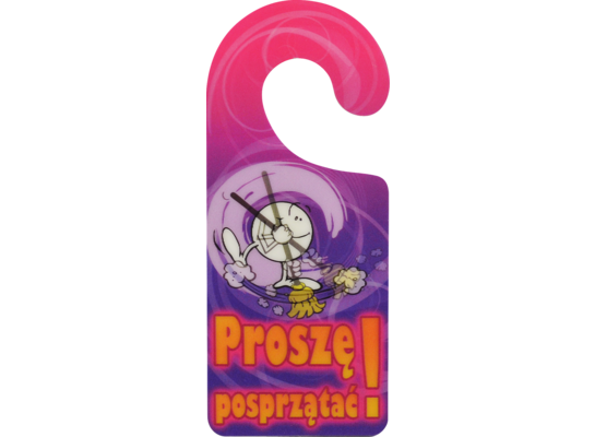 Oznaczenie "Proszę posprzątać!" 8 x 19 zawieszka