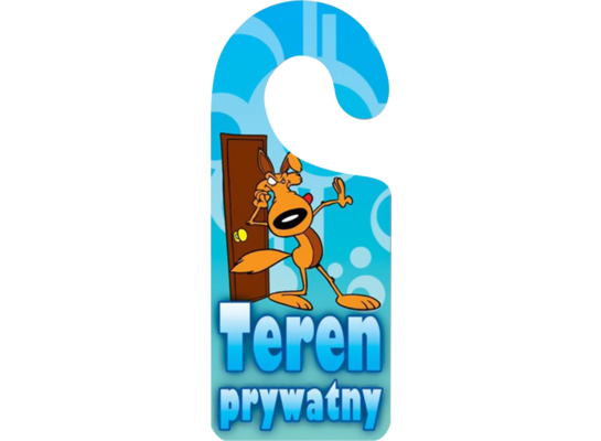 Oznaczenie "Teren prywatny!" 8 x 19 zawieszka