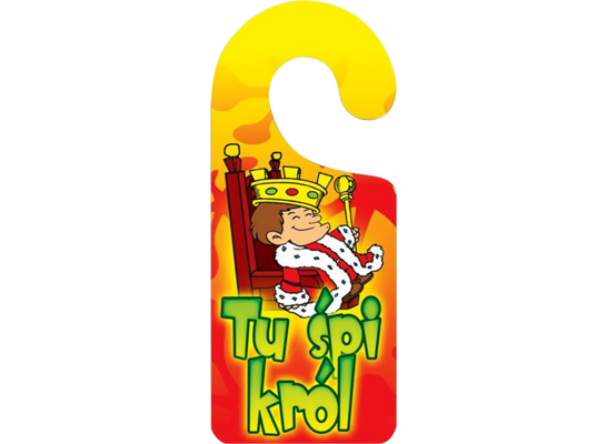 Oznaczenie "Tu śpi król" 8 x 19 zawieszka