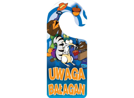 Oznaczenie "Uwaga bałagan!" 8 x 19 zawieszka