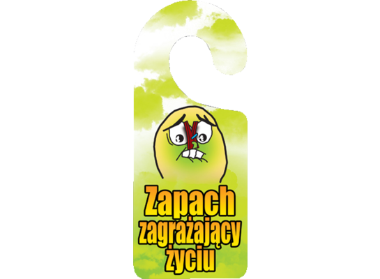 Oznaczenie "Zapach zagrażający życiu..." 8 x 19 zawieszka