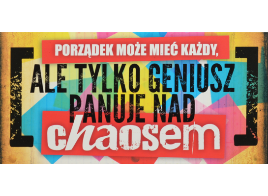 Oznaczenie "Porządek może mieć każdy" 10 x 19,5 Retro