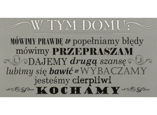 Oznaczenie "W tym domu" 10 x 19,5 Retro