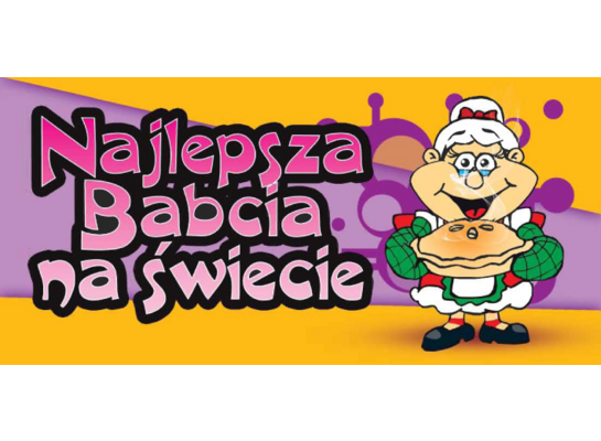 Oznaczenie "Najlepsza babcia na świecie" 9 x 20