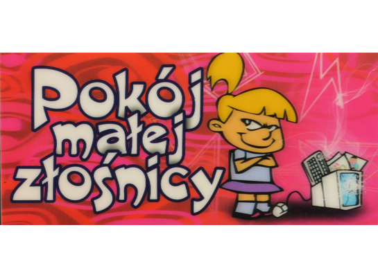 Oznaczenie "Pokój małej złośnicy" 9 x 20