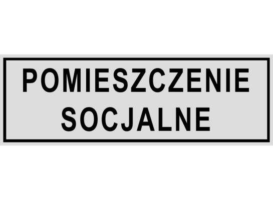 Oznaczenie "Pomieszczenia socjalne" 8 x 22