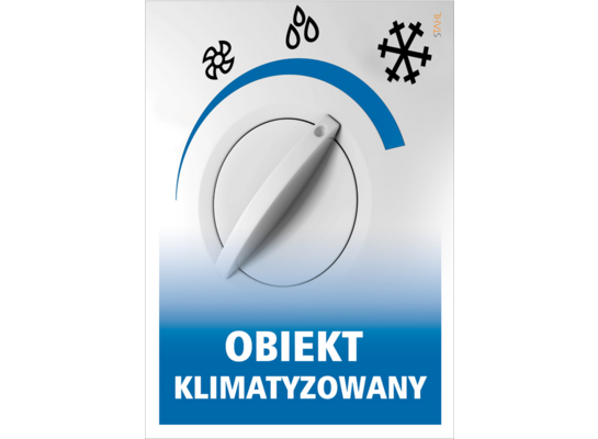 Oznaczenie "Obiekt klimatyzowany" 14,8 x 21R