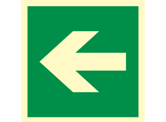 Oznaczenie "Kierunek drogi ewakuacyjnej" 15 x 15