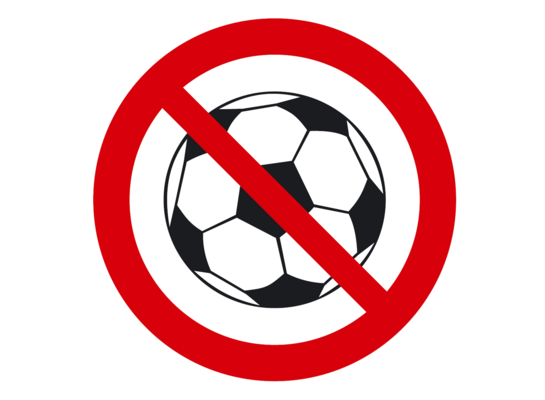 Oznaczenie "Zakaz gry w piłkę" 15 x 15 folia nieświęcąca