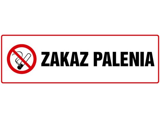 Oznaczenie "Zakaz palenia" 10 x 30