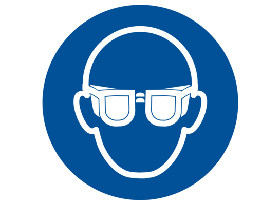 Oznaczenie "Nakaz stosowania ochrony oczu" 21 x 21