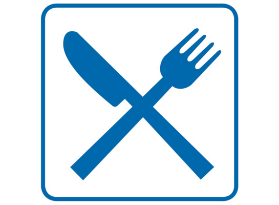 Oznaczenie "Restauracja stołówka jadalnia" 14,8 x 14,8