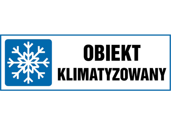 Oznaczenie "Obiekt klimatyzowany" 10,5 x 29,7