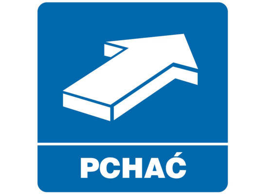 Oznaczenie "Pchać" 10,5 x 10,5