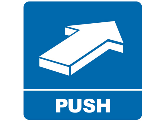 Oznaczenie "Push" 10,5 x 10,5