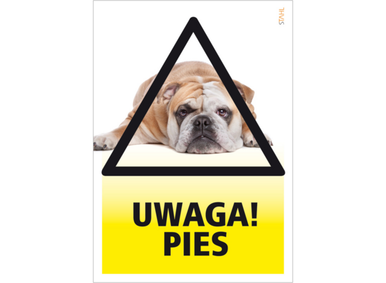 Oznaczenie "Uwaga pies" 14,8 x 21