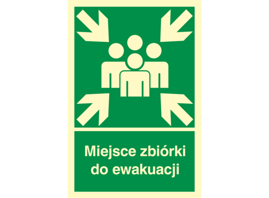 Oznaczenie "Miejsce zbiórki do ewakuacji" 15 x 22,2