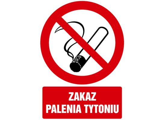 Oznaczenie "Zakaz palenia tytoniu" 21 x 29,7