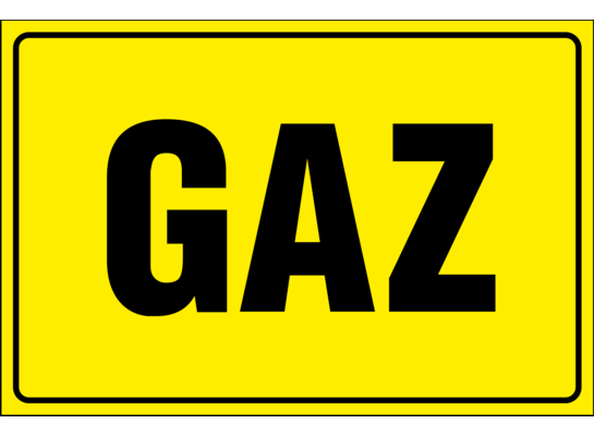 Oznaczenie "GAZ" 10 x 15