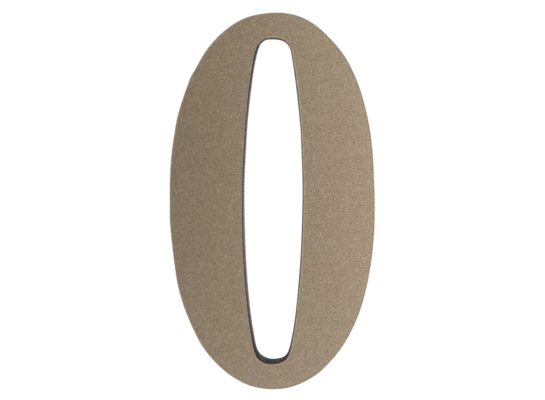 Cyfra tworzywowa "0" platyna 50 mm