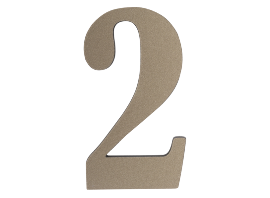 Cyfra tworzywowa "2" platyna 50 mm