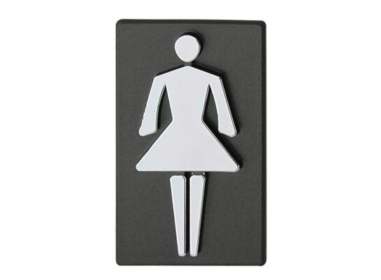 Oznaczenie WC dziewczynka INV grafit