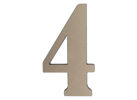 Cyfra tworzywowa "4" platyna 50 mm