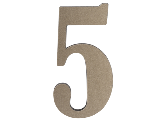 Cyfra tworzywowa "5" platyna 50 mm