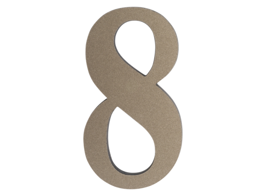 Cyfra tworzywowa "8" platyna 50 mm