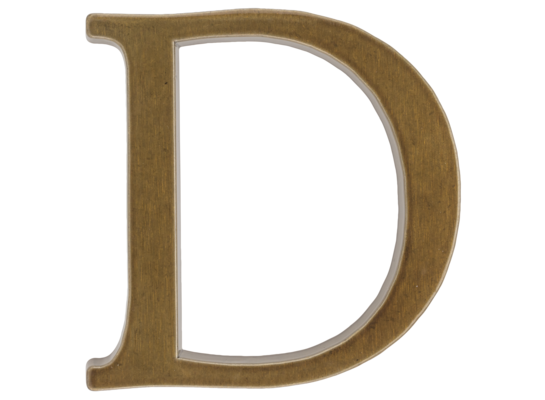 Litera aluminiowa "D" 105 mm brąz transparent