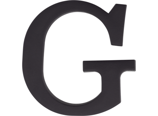 Litera plastikowa "G" czarna 90 mm