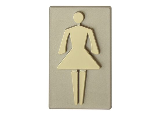 Oznaczenie WC dziewczynka INV oliwka