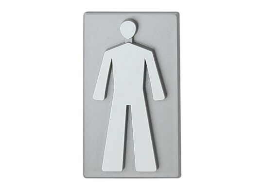 Oznaczenie WC chłopczyk INV srebrne