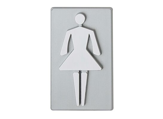 Oznaczenie WC dziewczynka INV srebrne