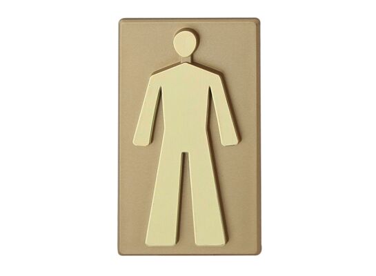 Oznaczenie WC chłopczyk INV złote
