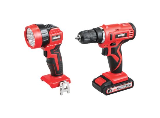 Wiertarko-wkrętarka Li-ion 18 V z latarką