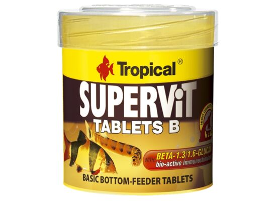Tabletki wieloskładnikowe dla ryb Supervit Tablets B 50 ml / 36 g, 200 sztuk Tropical