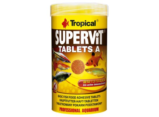 Tabletki wieloskładnikowe dla ryb Supervit Tablets A 250 ml / 150 g, 340 sztuk Tropical