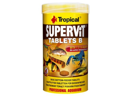 Tabletki wieloskładnikowe dla ryb Supervit Tablets B 250 ml / 150 g, 830 sztuk Tropical