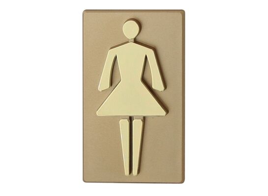 Oznaczenie WC dziewczynka INV złote