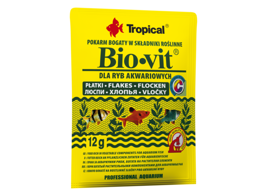Pokarm dla ryb Bio-Vit płatek 12 g torebka Tropical