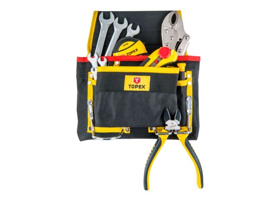 Kieszeń na narzędzia, 8 przegród, metalowe uchwyty TOPEX