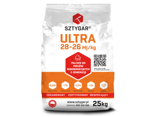 Węgiel groszek Ultra 25 kg Sztygar