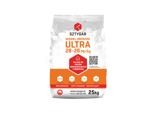 Węgiel groszek Ultra 25 kg Sztygar
