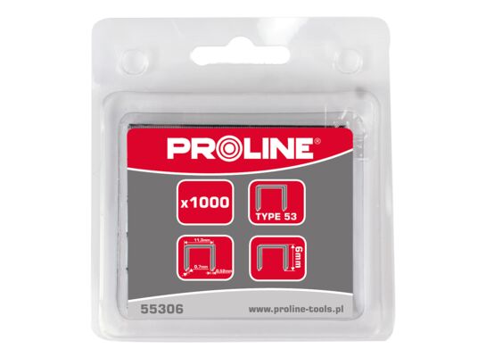 Zszywki typ A/53, 8 mm, 11,3 x 0,7 mm, PROLINE 1000 sztuk