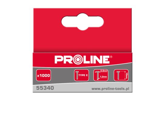 Gwoździe typ E/J, 10 mm, 2,0 x 1,2 mm, PROLINE 1000 sztuk